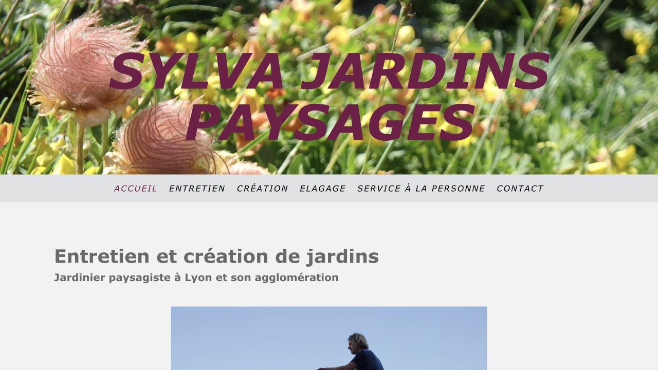 Capture du site de Sylva Jardins Paysages