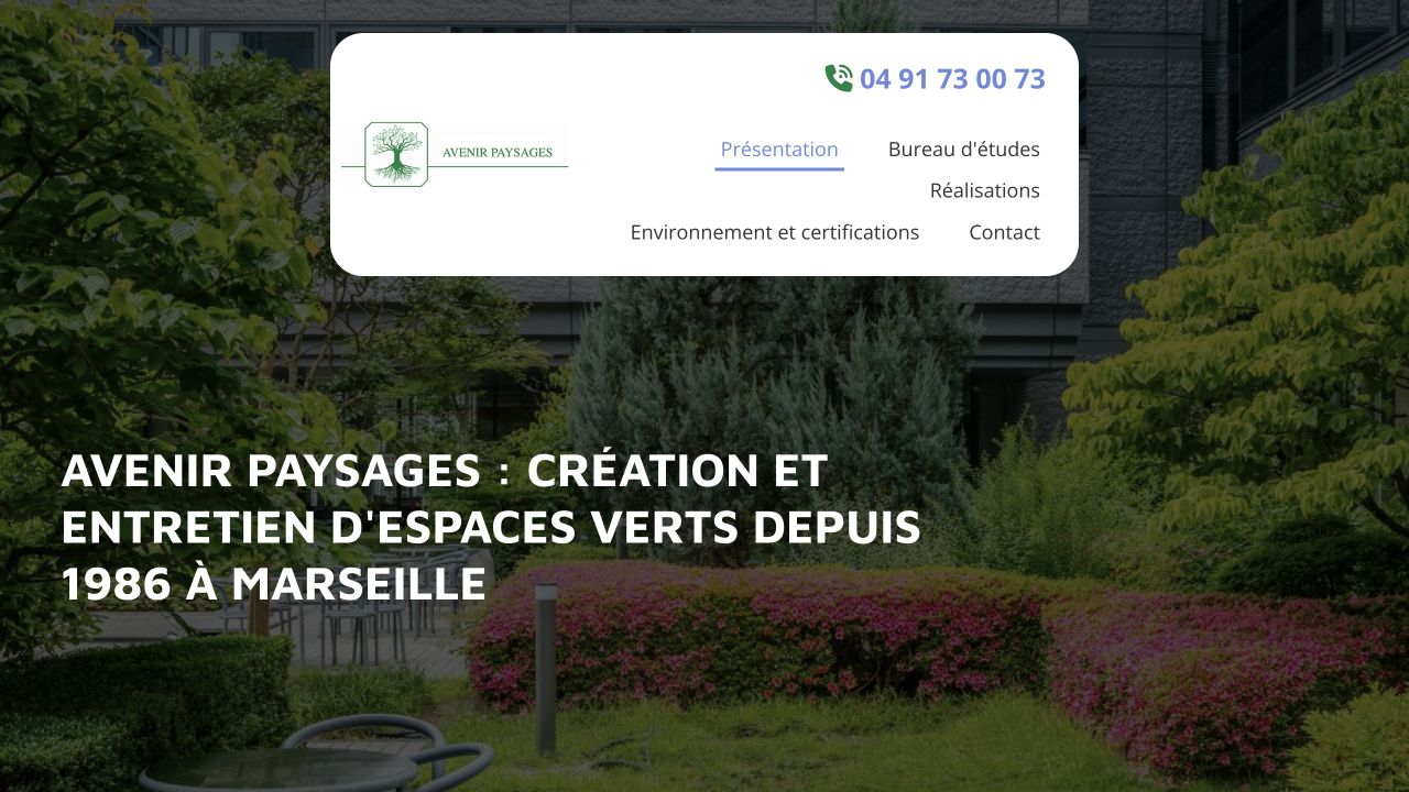 Capture du site de Avenir Paysages