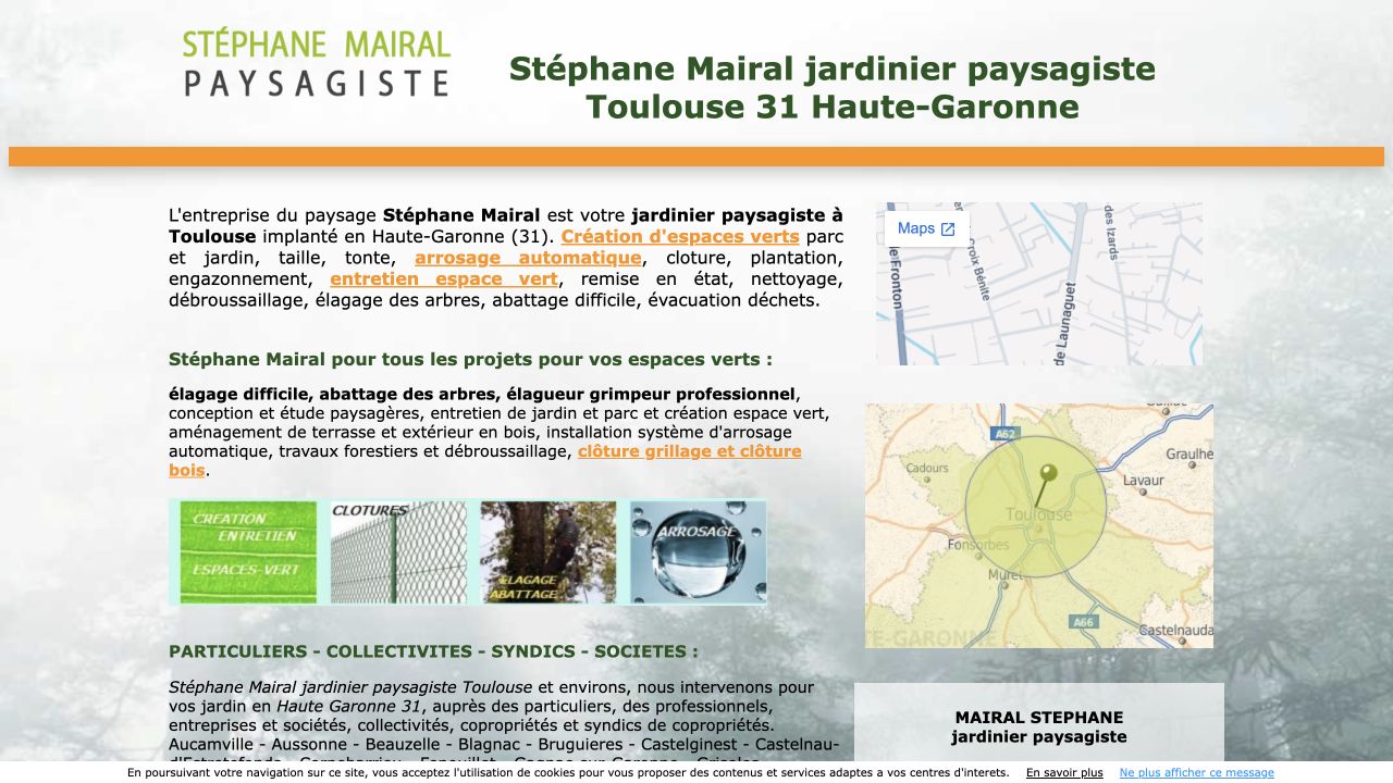 Capture du site de Stéphane Mairal