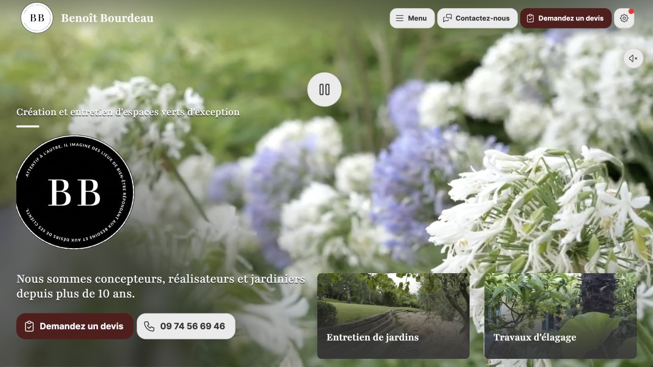 Capture du site de Benoît Bourdeau — Conseil en Jardin