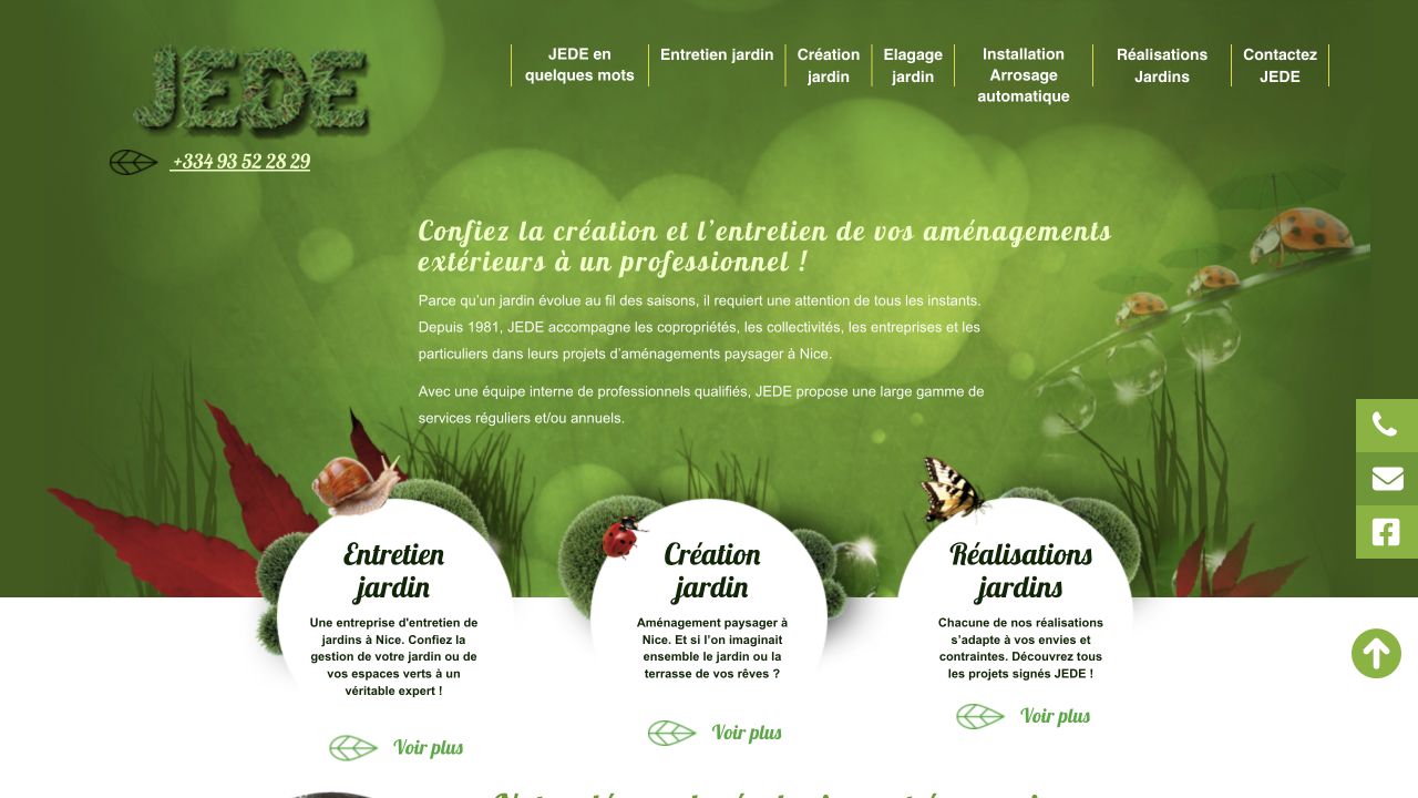 Capture du site de JEDE