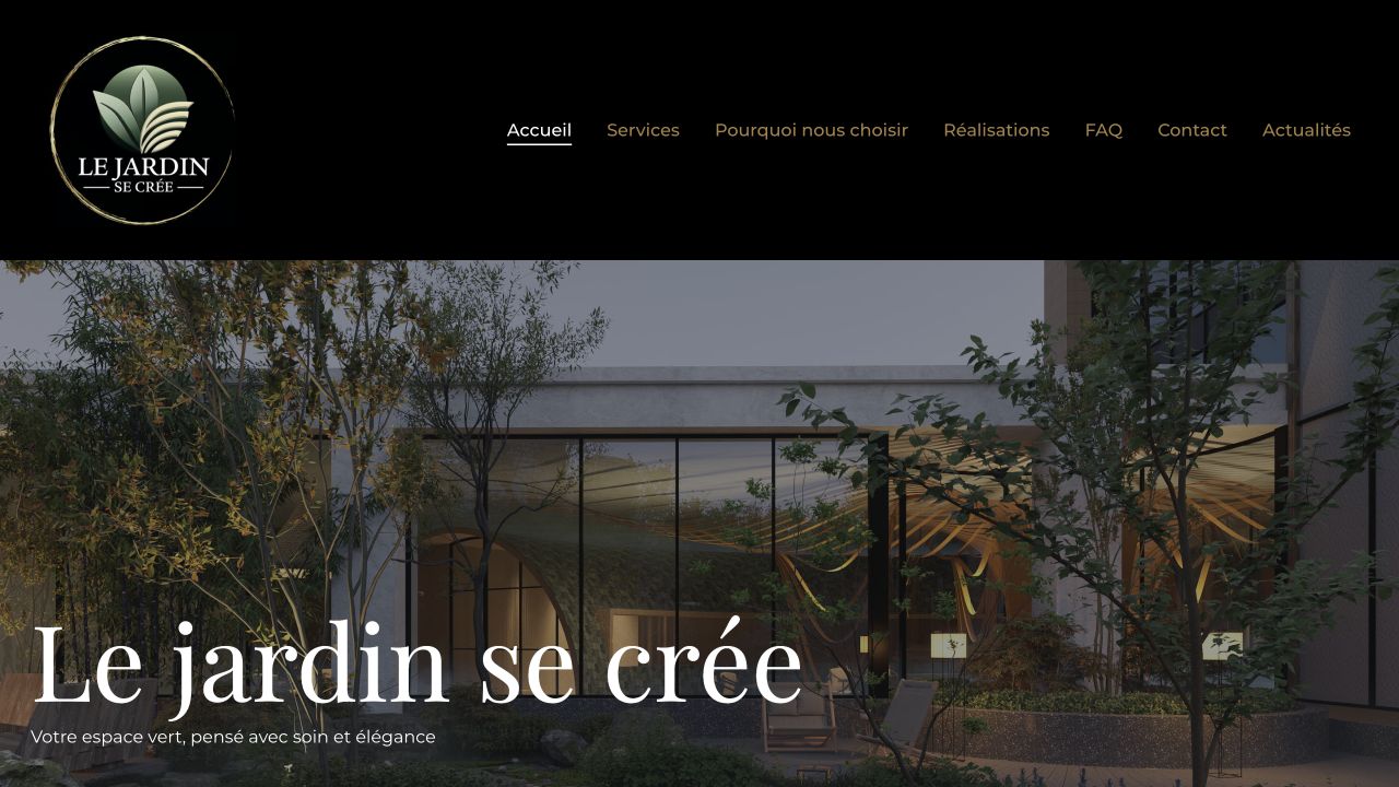 Capture du site de Le Jardin Se Crée