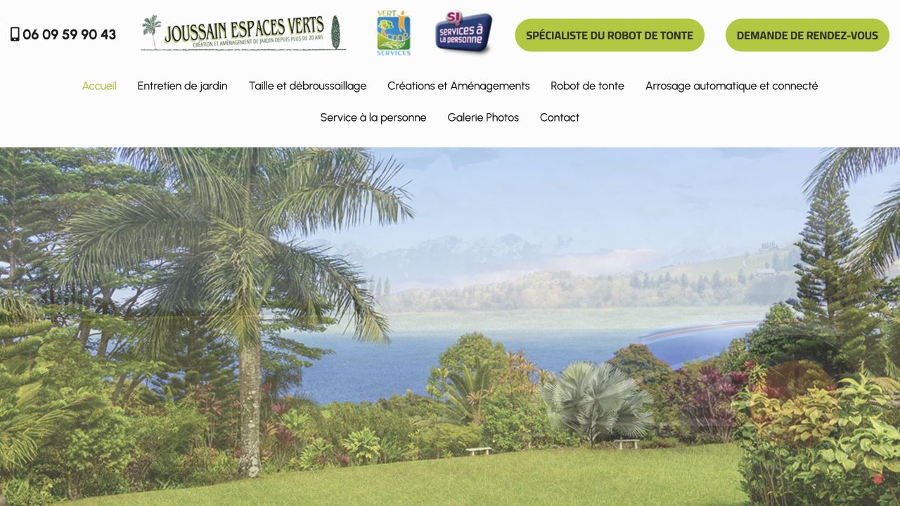 Capture du site de Joussain Espaces Verts