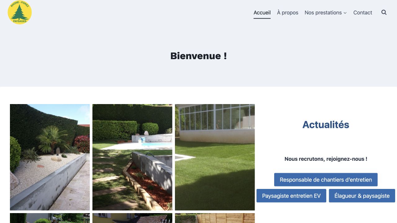 Capture du site de Rhône Forez Paysages