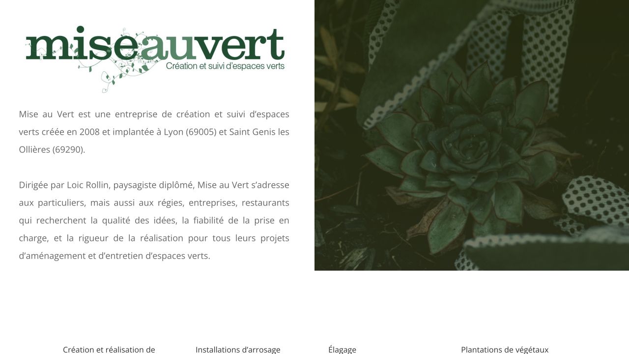 Capture du site de Mise au Vert