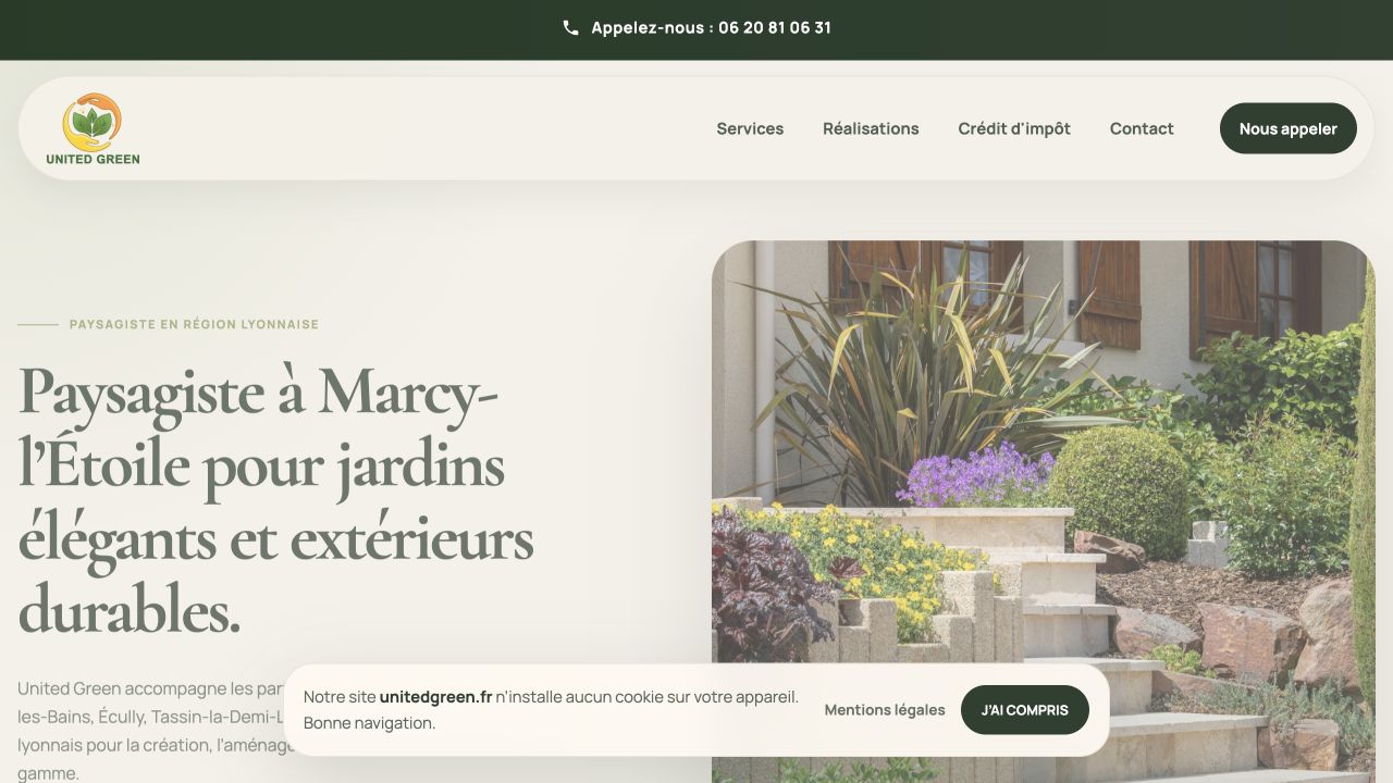 Capture du site de United Green