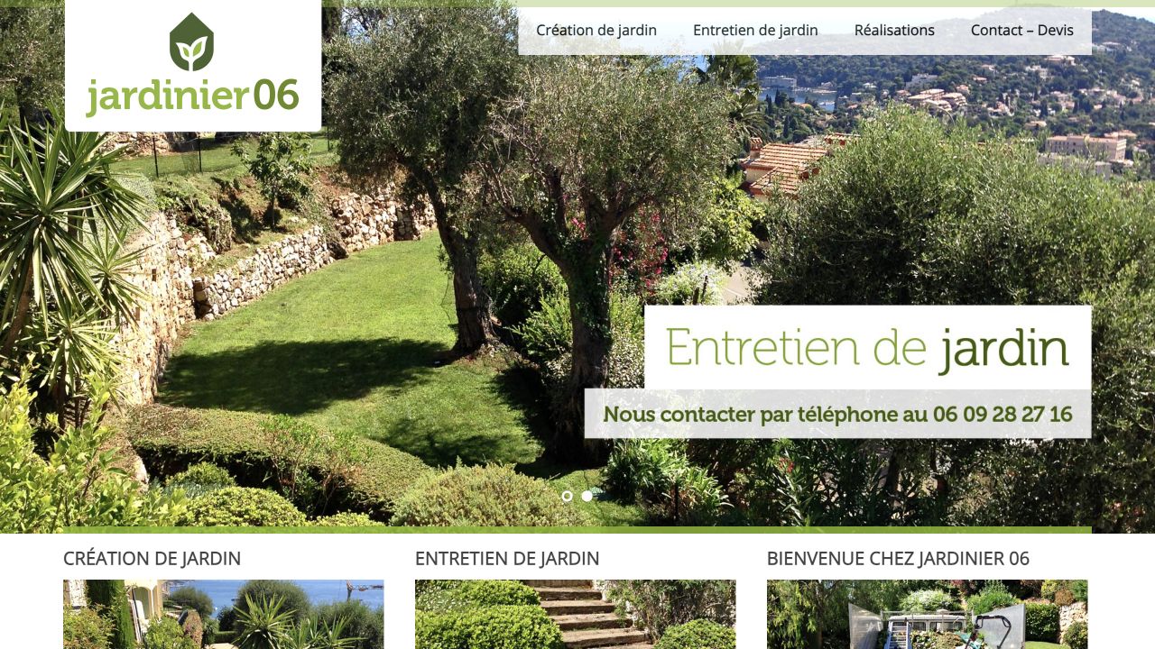 Capture du site de Jardinier06 — Franck Lo Cricchio