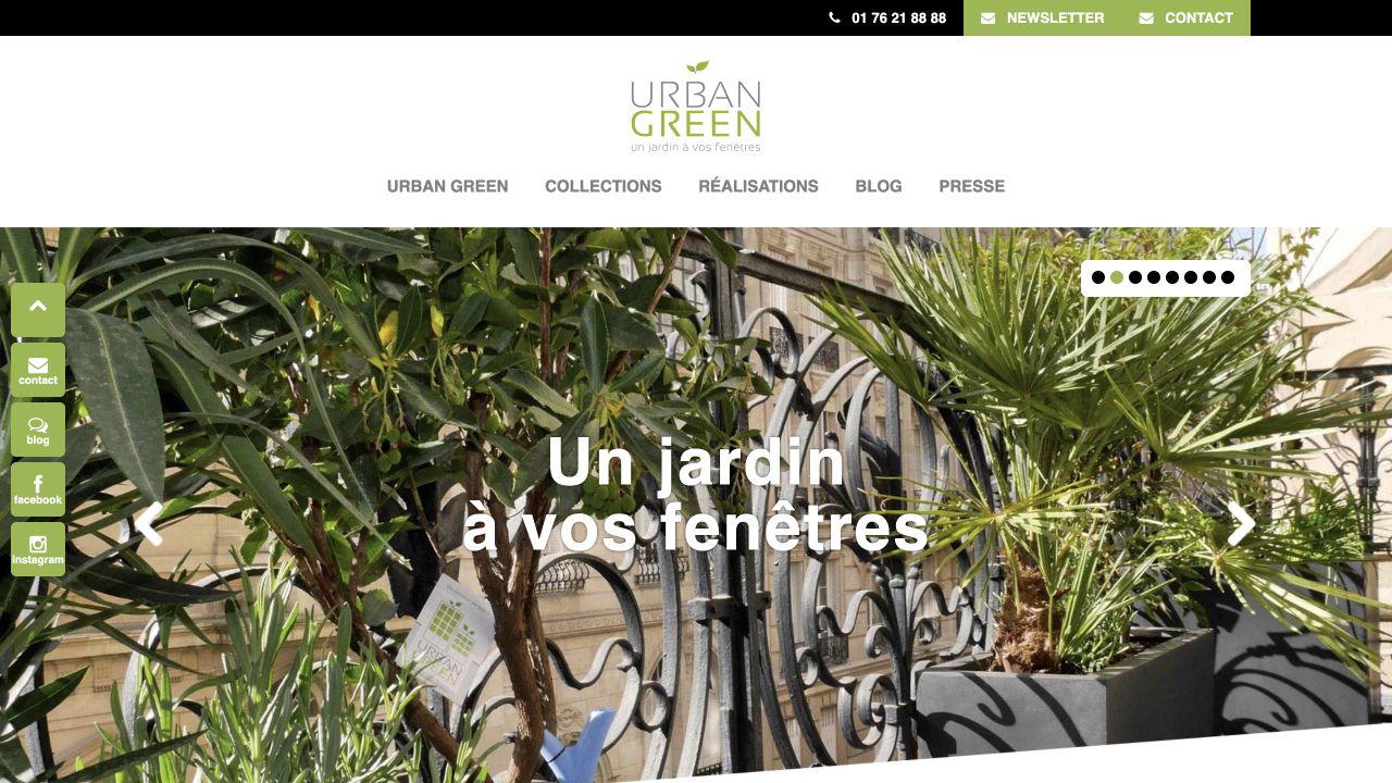 Capture du site de Urban Green
